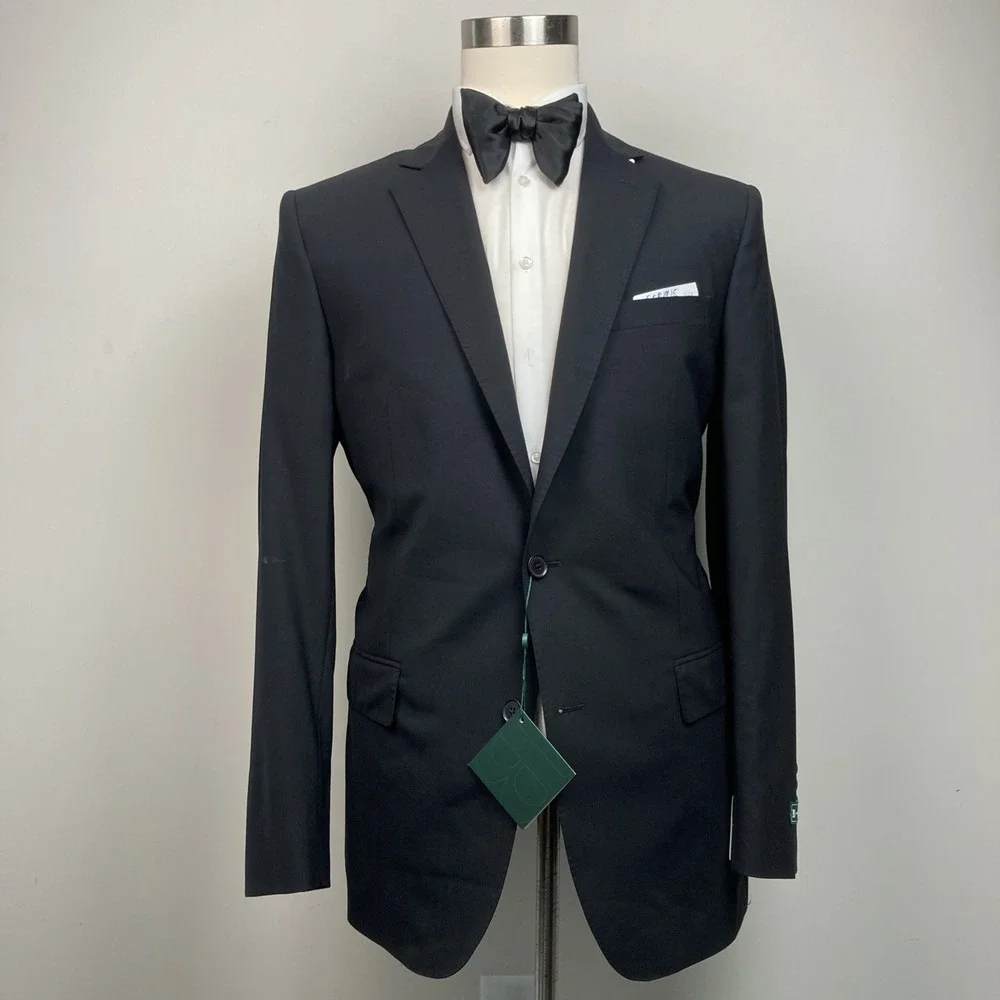 B by Brooks Brothers Men's Suit Blazer Sportscoat Jacket Black 42L No Pants